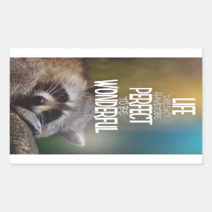 LIfe hoeft geen perfecte Inspirerend te zijn Rechthoekige Sticker