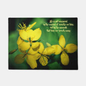 Life Inspirerend Quote Yellow Flowers Deurmat (Voorkant)