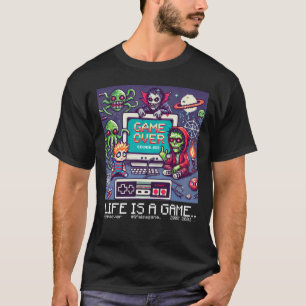Life is a Game: Game Over (spelcomputer voor gamer T-shirt