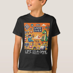 Life Is A Game Over (kinder kind voor jongens) T-shirt