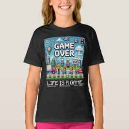 Life Is A Game Over (kinder kind voor meisjes) T-shirt