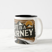 Life is a Journey Camping Adventure Mug (Devant droit)