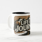 Life is a Journey Camping Adventure Mug (Devant gauche)