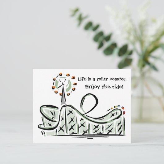 Life is A Roller Coaster. Enjoy the Ride! Postcard Briefkaart (Staand voorkant)