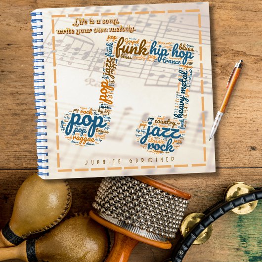 Life Is a Song Musical Note Journal