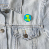 Life is Absurd Blue Lime Green Ronde Button 3,2 Cm (In situ)