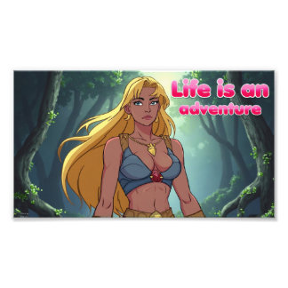 Life is an adventure print foto afdruk