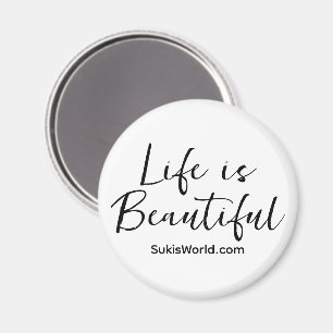 Life is Beautiful Blog Merk Website Magneet