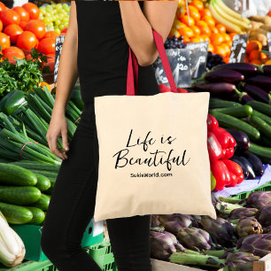Life is Beautiful Blog Merk Website Tote Bag