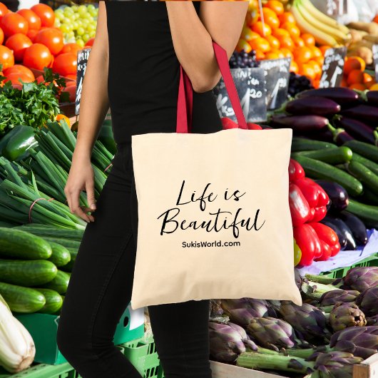 Life is Beautiful Blog Merk Website Tote Bag