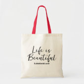 Life is Beautiful Blog Merk Website Tote Bag (Voorkant)