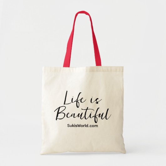 Life is Beautiful Blog Merk Website Tote Bag (Voorkant)