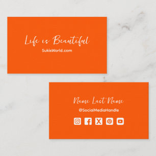 Life is Beautiful Oranje Blog Website Social Media Visitekaartje