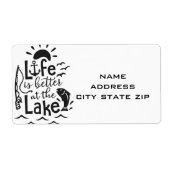 *LIFE IS BETER BIJ DE ADRESETIKETTEN LAKE* ETIKET (Voorkant)