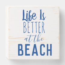 LIFE IS BETER BIJ HET BEACH houten doosje