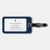 Life Is Better at Tee Time Personalized Golfer Bagagelabel (Achterkant horizontaal)