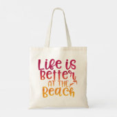 Life is Better at the Beach Quote Tote Bag (Achterkant)