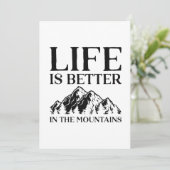 Life is Better In The Mountains Bedankkaart (Staand voorkant)