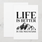 Life is Better In The Mountains Bedankkaart (Voorkant / Achterkant)