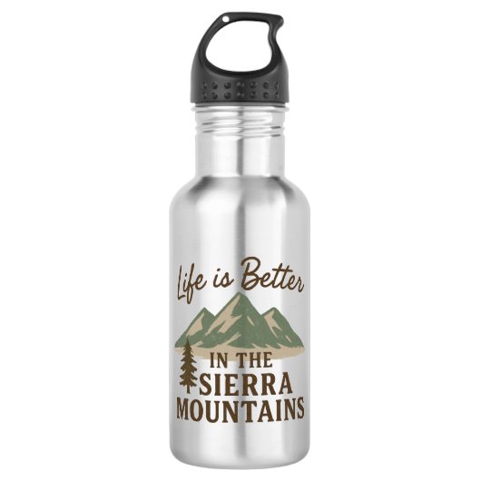Life is Better in the Sierra Mountains Waterfles (Voorkant)