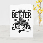 Life Is Better On A Jet Ski Jetski Jet Skiing Kaart (Gele Bloem)