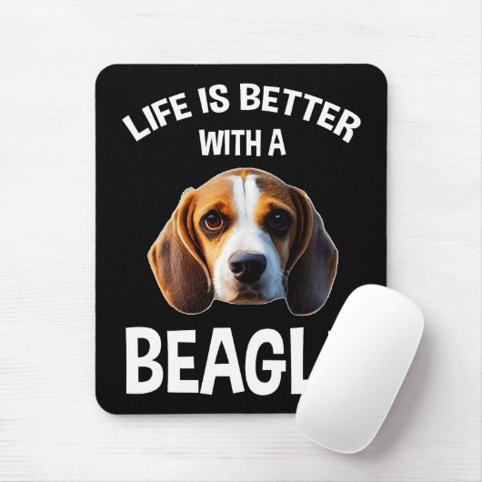 Life is Better With A Beagle Muismat (Met muis)