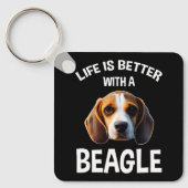 Life is Better With A Beagle Sleutelhanger (Voorkant)
