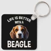 Life is Better With A Beagle Sleutelhanger (Achterkant)