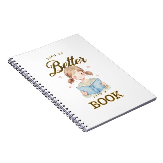 Life is Better with a Book Spiral Notebook Notitieboek (Rechterzijde)