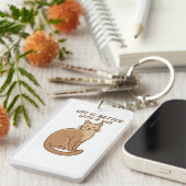 Life Is Better With a Cat – Cute Cat Lover Design Sleutelhanger (Voorkant Rechts)