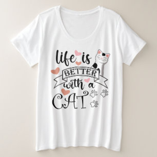 Life is Better With a Cat quote slogan