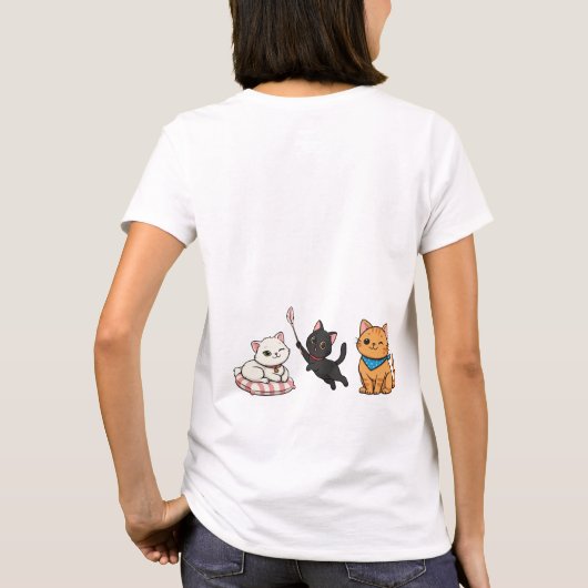 Life Is Better With a Cat! T-shirt (Achterkant)
