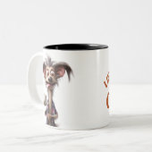 LIFE IS BETTER WITH A COFFEE, DOG TWEEKLEURIGE KOFFIEMOK (Voorkant links)