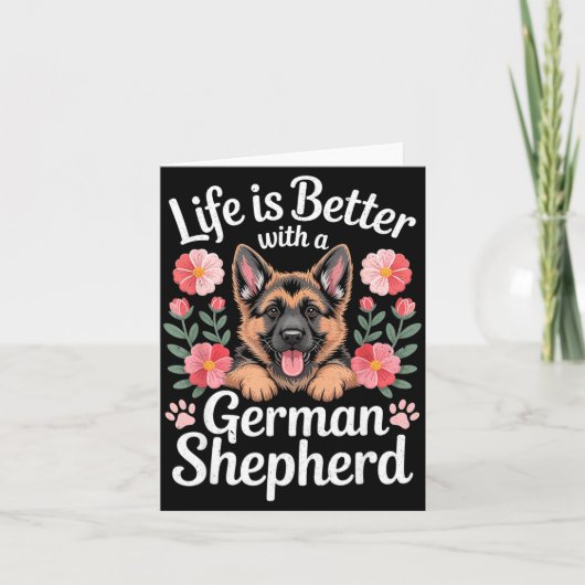 Life Is Better With A German Shepherd Dog Lover  Kaart (Voorkant)