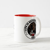 Life Is Better With A GSP Dog Breed Tweekleurige Koffiemok (Voorkant rechts)