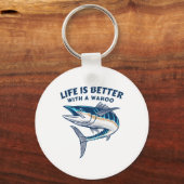 Life Is Better With A Wahoo Funny Salt Water Fishi Sleutelhanger (Voorkant)