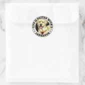 Life is Better With A White Labrador Dog Breed Ronde Sticker (Tas)