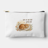 Life is Better with Cat - Cozy Floral Nap Small Etui (Voorkant)
