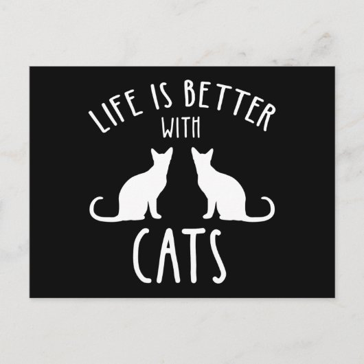 Life Is Better With Cats Briefkaart (Voorkant)