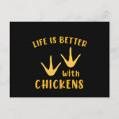 Life Is Better With Chickens Chicken Rooster Gift Briefkaart (Voorkant)