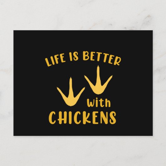 Life Is Better With Chickens Chicken Rooster Gift Briefkaart (Voorkant)