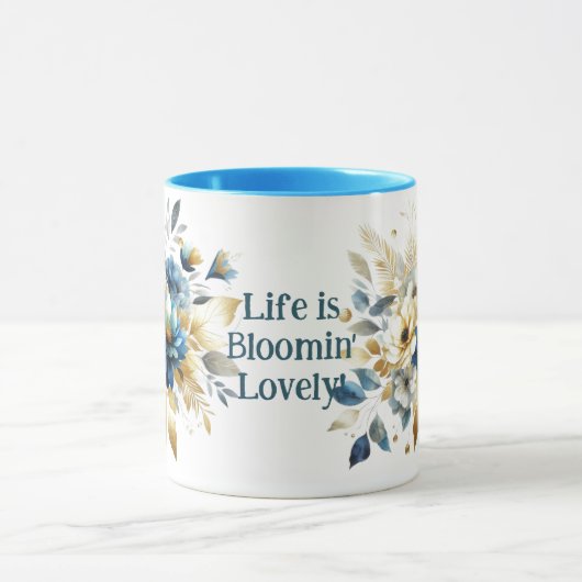 Life is Bloomin Lovely Voeg je eigen offerte toe Mok (Midden)