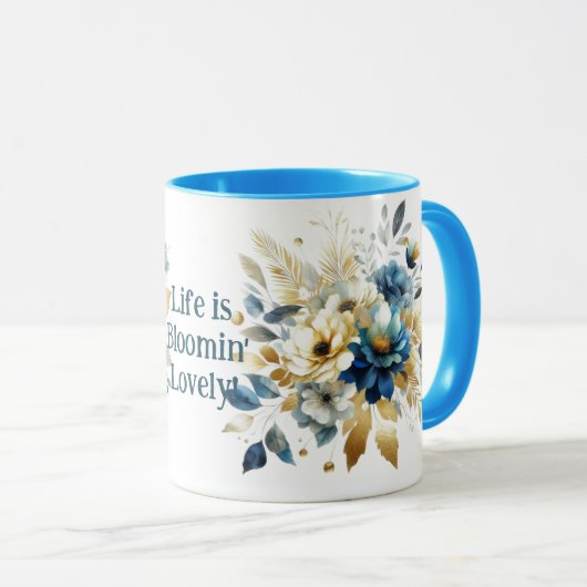 Life is Bloomin Lovely Voeg je eigen offerte toe Mok (Voorkant rechts)