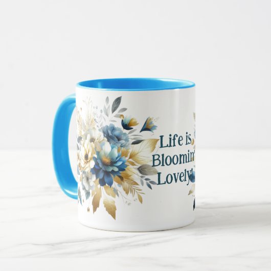 Life is Bloomin Lovely Voeg je eigen offerte toe Mok (Voorkant links)