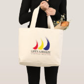 LIfe is een Breeze®_Paint-The-Wind_Cancun Grote Tote Bag (Voorkant (product))