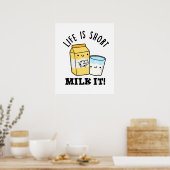 LIfe is een kleine melk. Het is grappige Drink Poster (Keuken)
