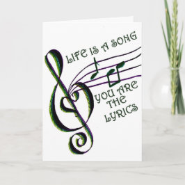 LIFE IS EEN SONG CARD KAART