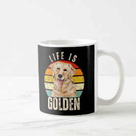 Life Is Gold beroemd gemaakt door Golden Retriever Koffiemok