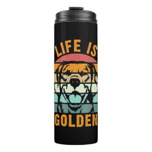 Life is Golden  Retro T-shirt Thermosbeker