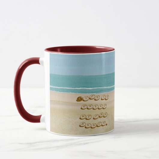 Life is great at the beach, beach mugs (Gauche)